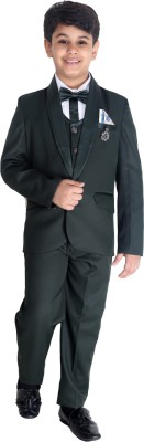 Fourfolds 5 Piece Coat Suit Solid Boys Suit