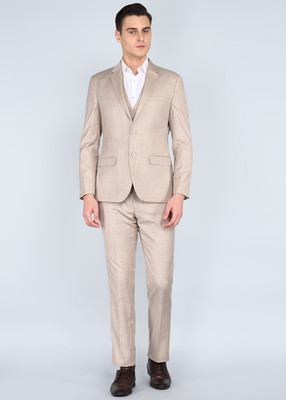 PARK AVENUE 3PC NOTCH REV W/C BASIC TRSR -SLM FIT Solid Men Suit