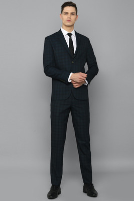 LOUIS PHILIPPE Single Breasted - 2 button Checkered Men Suit