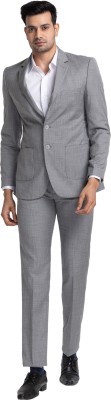 Raymond 2PC SB 2 BTN NOTCH LAPEL-CNT FIT Self Design Men Suit