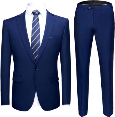 TRULYFEB SUIT FOR MEN Solid Men Suit