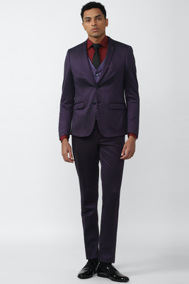 VAN HEUSEN Single Breasted - 2 button Solid Men Suit