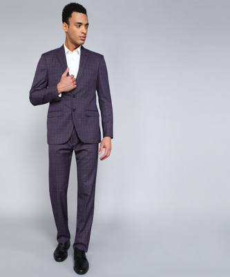Raymond SB 2BTN NOTCH LPL SUIT-2PCS CNTP FIT Checkered Men Suit