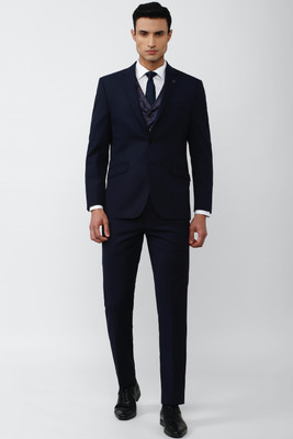 VAN HEUSEN Single Breasted - 2 button Striped Men Suit