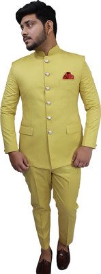 ALJAAMI Jodhpuri Bandhgala Solid Men Suit