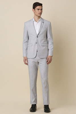 Allen Solly Single Breasted - 2 button Checkered Men Suit