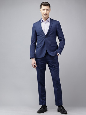 PARK AVENUE SB2 BASIC WTH SS NOTCH LAPEL-S SLIM FIT Solid Men Suit