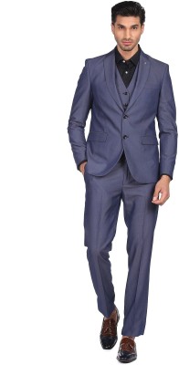 ARROW Body Tailored Self Design Notch Collar Suit Solid Men Suit