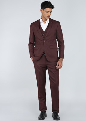 PETER ENGLAND Tuxedo Style Self Design Men Suit
