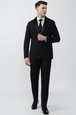 VAN HEUSEN Single Breasted - 2 button Checkered Men Suit