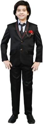 Arshia Fashions Boys 5 Piece Coat Suit Set Solid Boys Suit