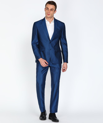 PARK AVENUE SB2 BASIC NOTCH LAPEL-REGULAR FIT Self Design Men Suit