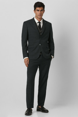 VAN HEUSEN Four Piece Suit Self Design Men Suit