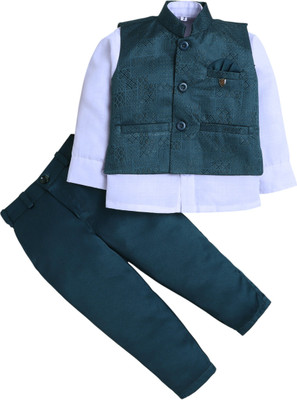 HouseOfCommon 3 Piece Jacquard Geometric Diamonds Boys Suit