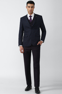 VAN HEUSEN Single Breasted - 2 button Checkered Men Suit