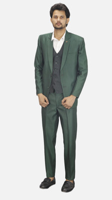 gargian master cut Single Breasted Solid Men Suit