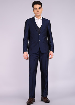 Raymond SB C&S NOTCH LPL & WCOAT-CNT FIT 3PCS Self Design Men Suit