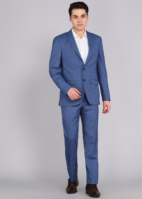 Raymond 2PC SB 2BTN NTCH LPL M&M LINNG-REGLR FT Checkered Men Suit
