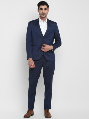 TURTLE Two Piece Self Design Men Suit