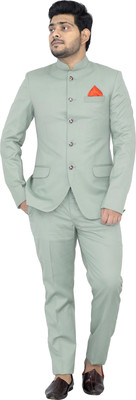 ALJAAMI Jodhpuri Bandhgala Solid Men Suit