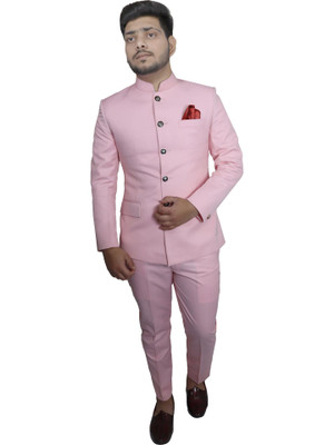 ALJAAMI Jodhpuri Bandhgala Solid Men Suit
