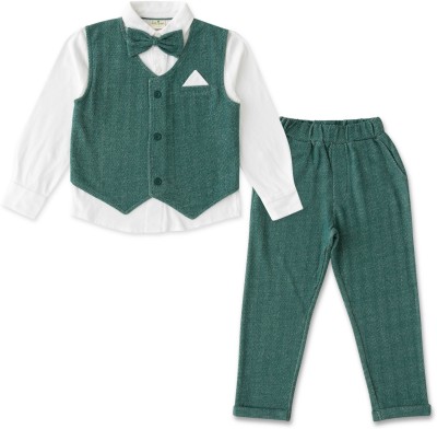 JusCubs Boys Jersey Infants Solid Set - Green Solid Baby Boys Suit