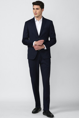 PETER ENGLAND Single Breasted - 2 button Solid Men Suit