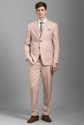 LOUIS PHILIPPE Three Piece Suit Solid Men Suit