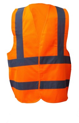 SaashaGarments Orange Industrial Safety Jacket With Reflecting Tape, High Visibility Solid Men Suit