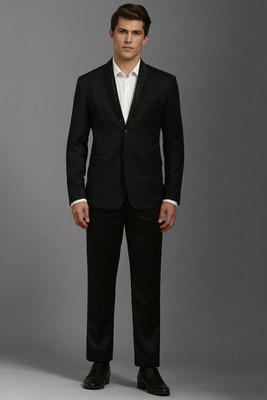LOUIS PHILIPPE Two Piece Suit Solid Men Suit