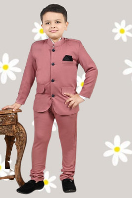 Eliq KIDS JODHPURI SUIT ONE COAT,ONE PANT FOR BOYS Solid Boys Suit