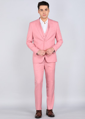 PARK AVENUE 3PC NOTCH REV W/C -SLIM FIT Solid Men Suit