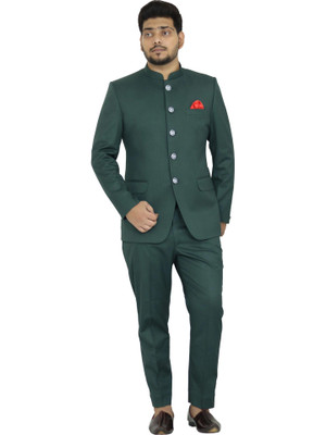 ALJAAMI Jodhpuri Bandhgala Solid Men Suit
