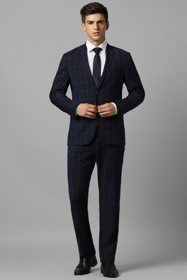 LOUIS PHILIPPE Single Breasted - 2 button Checkered Men Suit