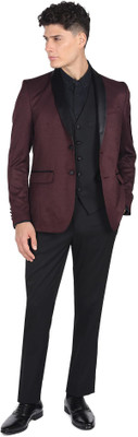 ARROW Single-breasted Self Design Men Suit
