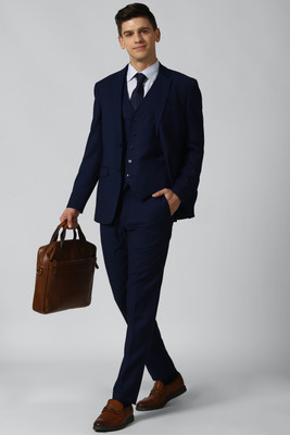 PETER ENGLAND Single Breasted - 1 button Solid Men Suit