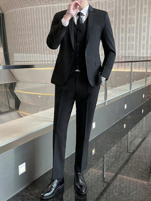 METRONAUT 3 piece suit for men Solid Men Suit