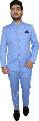 ALJAAMI Jodhpuri Bandhgala Solid Men Suit