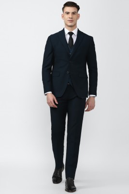 PETER ENGLAND Single Breasted Textured Men Suit