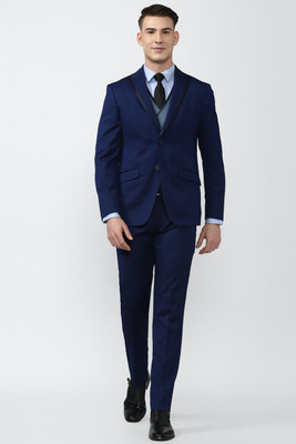PETER ENGLAND Single Breasted - 2 button Self Design Men Suit
