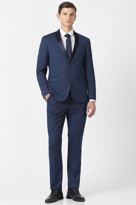 PETER ENGLAND Single Breasted - 2 button Solid Men Suit