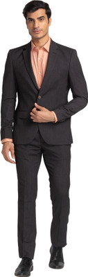 PARX CLEAN LAPEL 2 BTN SUIT IN URBAN FT Solid Men Suit