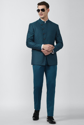 PETER ENGLAND Single Breasted - 5 button Printed Men Suit