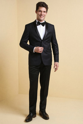 Allen Solly Two Piece Suit Textured Men Suit