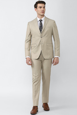 PETER ENGLAND Single Breasted - 2 button Solid Men Suit