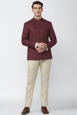 PETER ENGLAND Single Breasted - 2 button Solid Men Suit