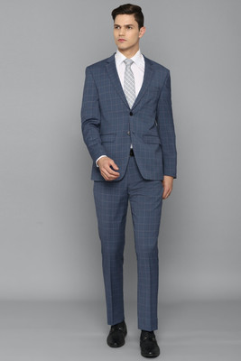 LOUIS PHILIPPE Single Breasted - 2 button Checkered Men Suit