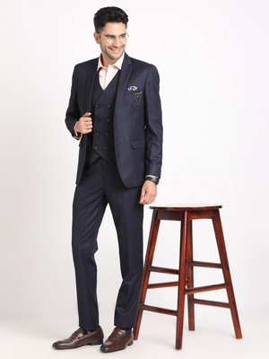 TURTLE 3 Piece Suit Solid Men Suit