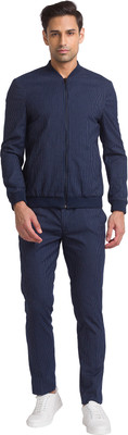 PARK AVENUE VARSITY CLR BOMBR SUIT-AUTO FT TRS NEO F Solid Men Suit