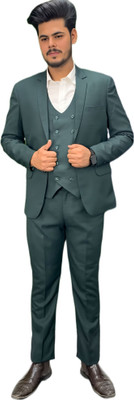 gargian master cut Single Breasted Striped Men Suit